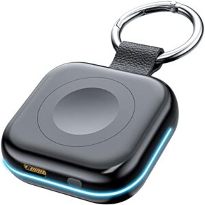 HUOTO Portable Charger for Apple Watch,Wireless Magnetic iWatch Charger 1200mAh Power Bank Travel Keychain Accessories Smart Chargers for Apple Watch Series 10/9/8/7/6/SE/5/4/3/2/1/UItra/UItra 2