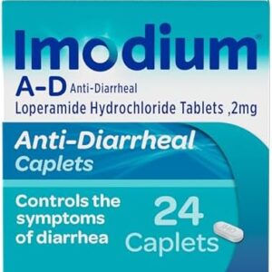 Imodium A-D Diarrhea Relief Caplets with Loperamide Hydrochloride, Anti-Diarrheal Medicine to Help Control Symptoms of Diarrhea Due to Acute, Active & Traveler's Diarrhea, 24 ct.