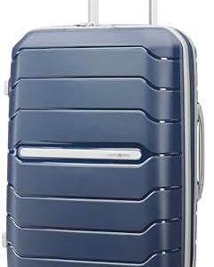 Samsonite Freeform 21-Inch Hardside Carry-On Luggage - Hardshell Carry-On Suitcase - TSA, Airline-Approved - Expandable Hard Shell, Smooth Rolling Spinner Wheels for Lightweight Travel - Navy