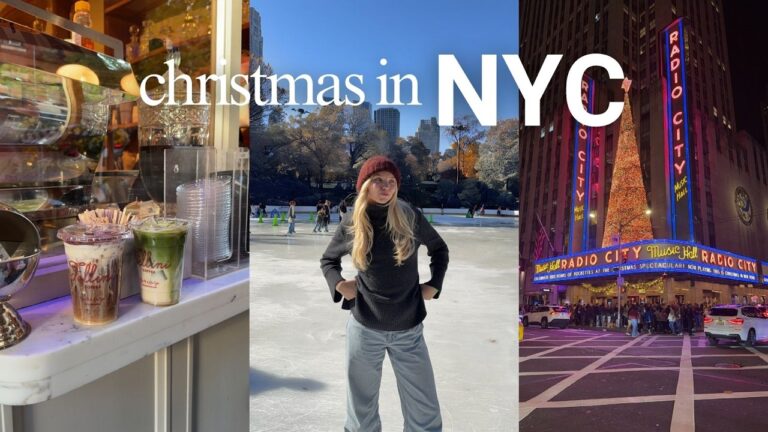 Christmas in NYC | ice skating, christmas shopping & best cafes ❄️🚕🍎 [solo travel]